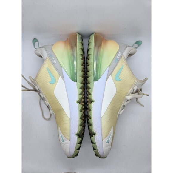 Nike Air Max 270 Golf Shoes Men\'s 6 White Sail Athletic Running Course Sneakers